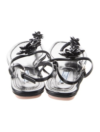 Prada Patent Leather Slingback Sandals