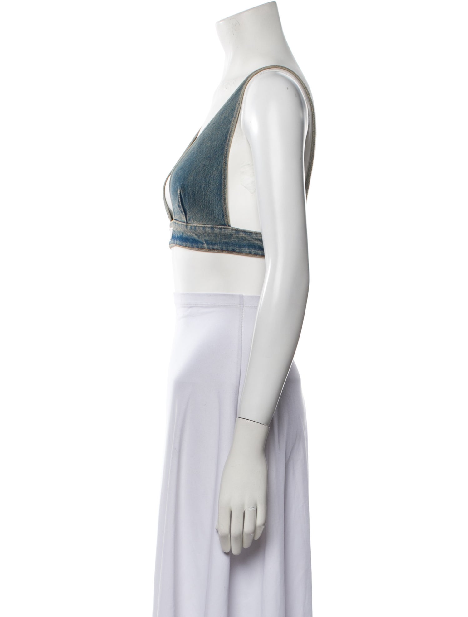 Prada 2021 V-Neck Crop Top