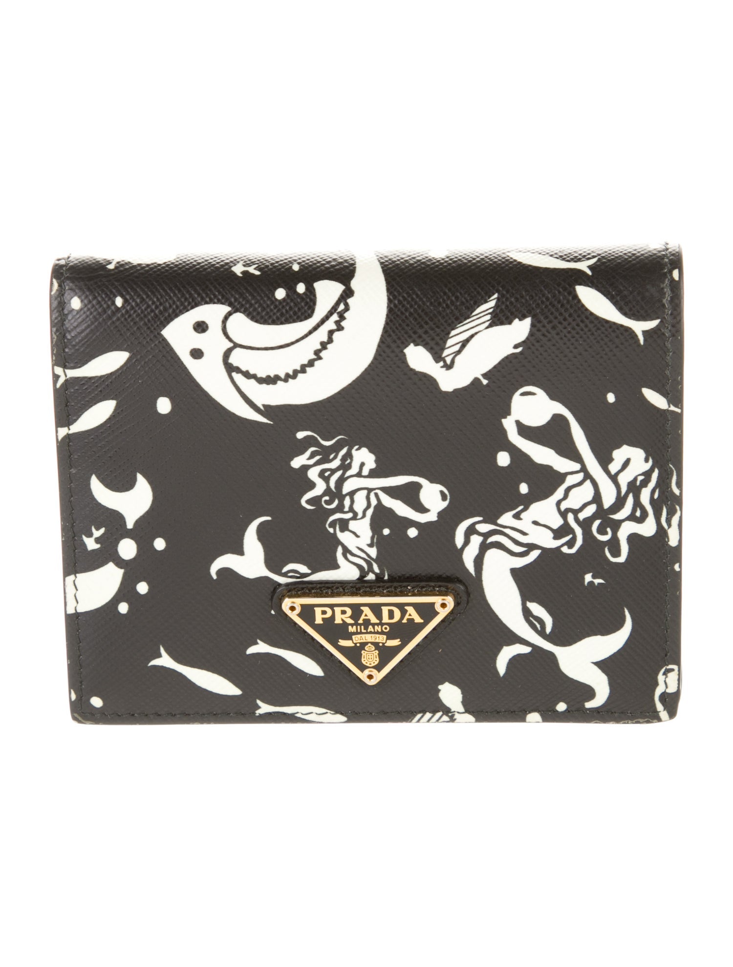 Prada Saffiano Lux Leather Compact Wallet