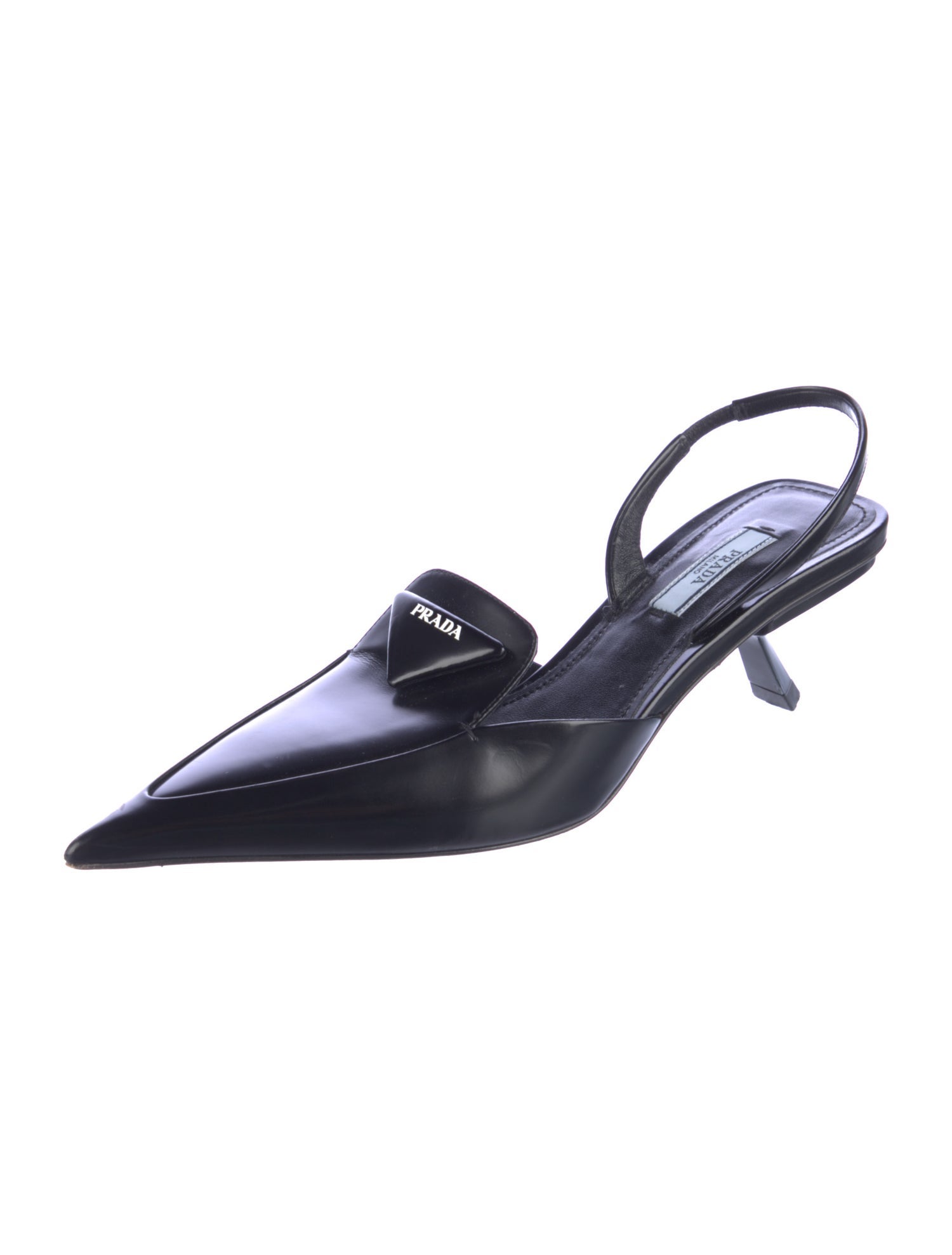 Prada Leather Slingback Sandals
