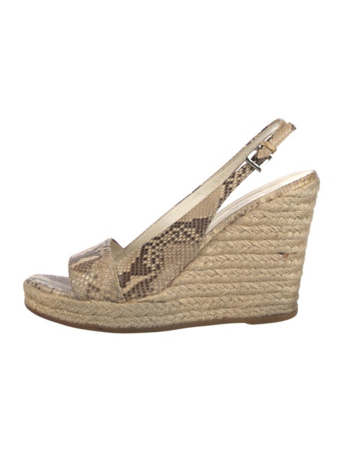 Prada Leather Animal Print Espadrilles