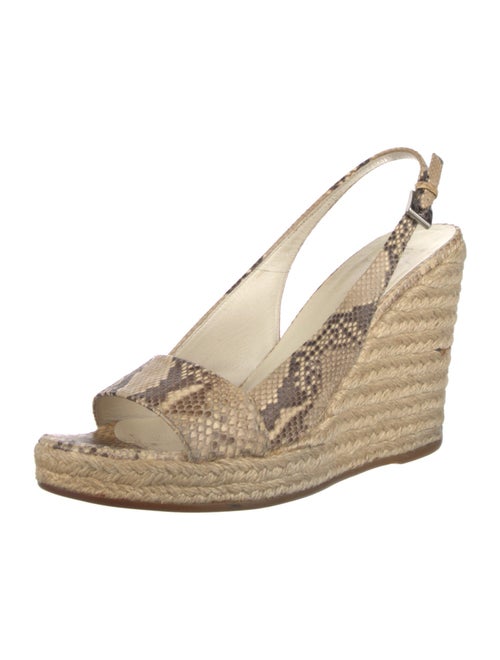 Prada Leather Animal Print Espadrilles