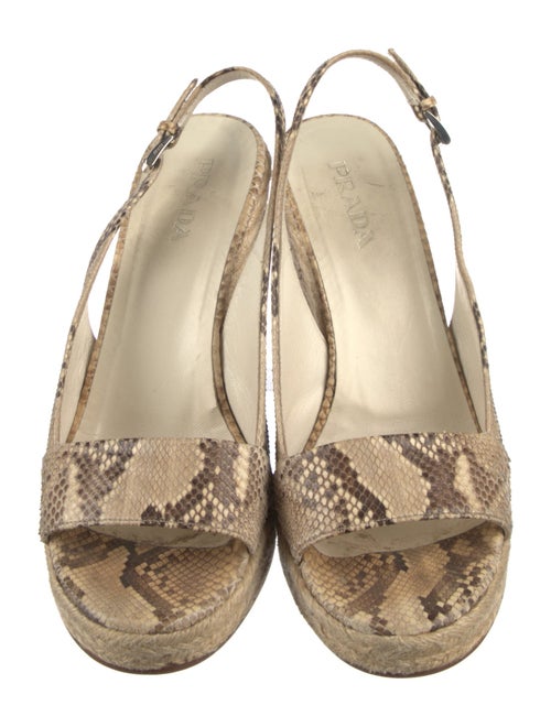 Prada Leather Animal Print Espadrilles