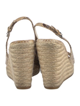 Prada Leather Animal Print Espadrilles