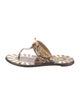 Prada Snakeskin Animal Print Flip Flops