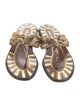 Prada Snakeskin Animal Print Flip Flops