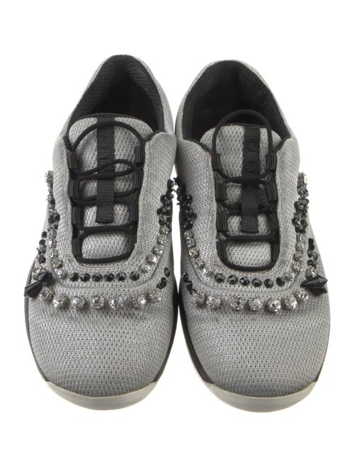 Prada Mesh Crystal Embellishments Sneakers