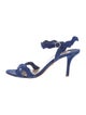Prada Suede Scalloped Accent Sandals