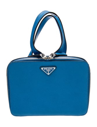 Prada Enameled Metal Triangle Crossbody Bag
