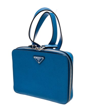 Prada Enameled Metal Triangle Crossbody Bag
