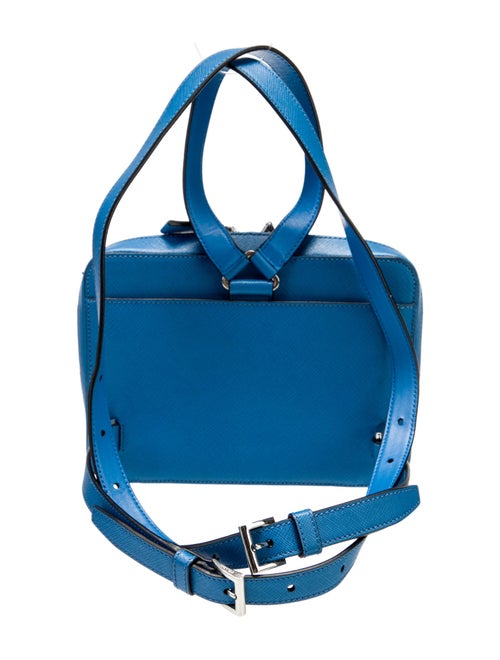 Prada Enameled Metal Triangle Crossbody Bag