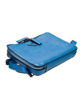 Prada Enameled Metal Triangle Crossbody Bag