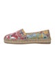 Prada Printed Embroidered Accent Espadrilles