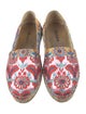 Prada Printed Embroidered Accent Espadrilles