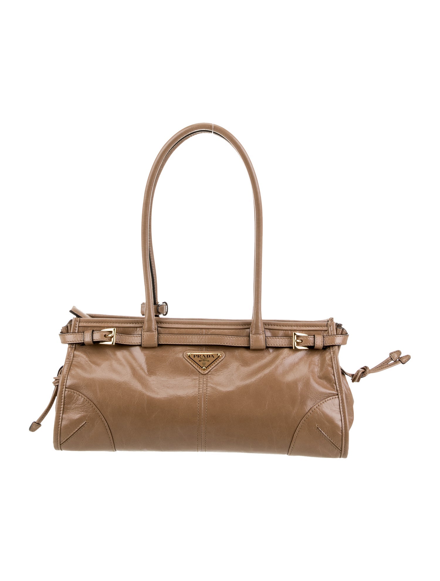 【PRADA】25最新作★Darling スエード ハンドバッグ Prada Darling ハンドバッグ M | ブラウン | FARFETCH JP