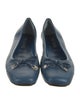 Prada Leather Bow Accents Flats