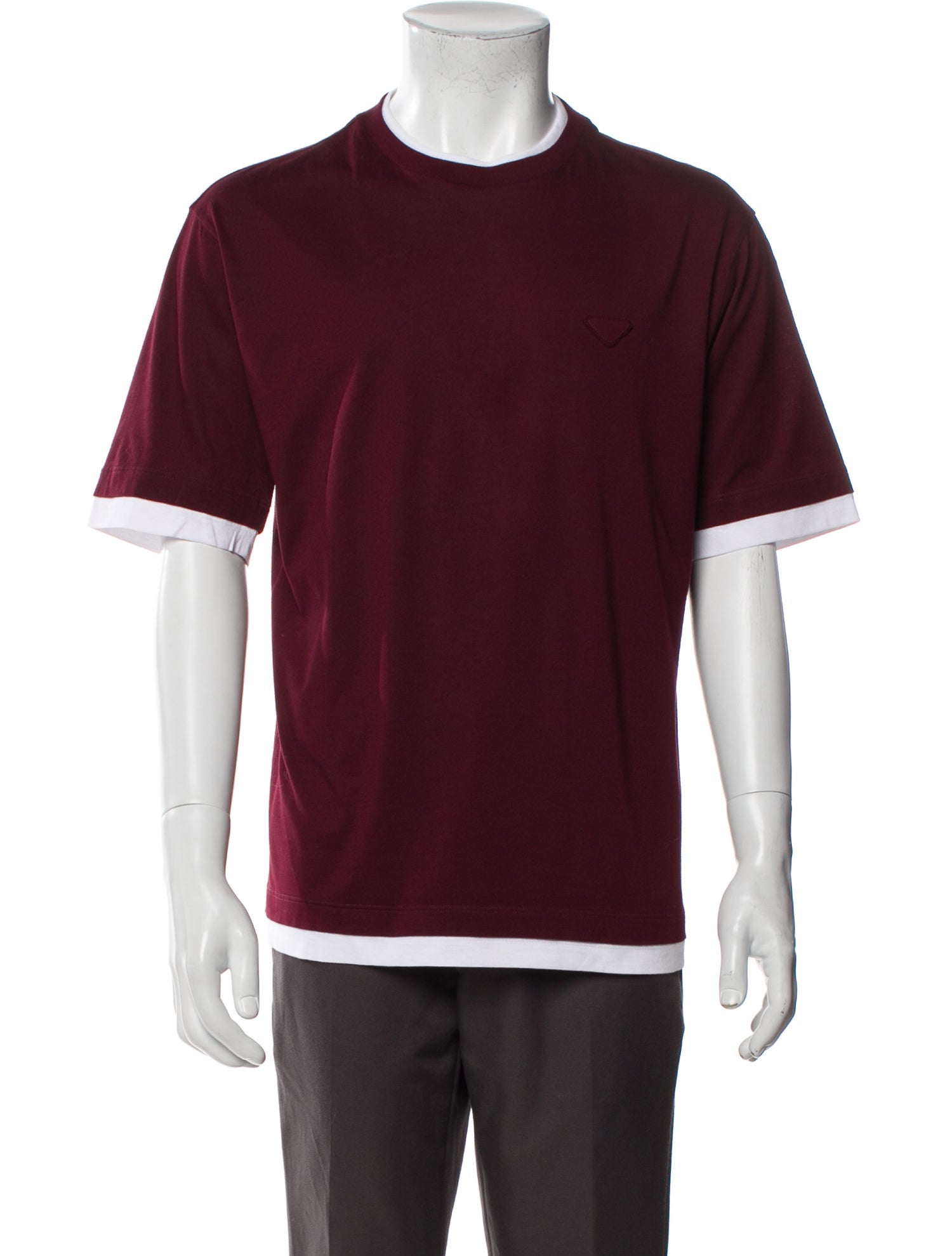 Prada 2024 Enameled Metal Triangle T-Shirt