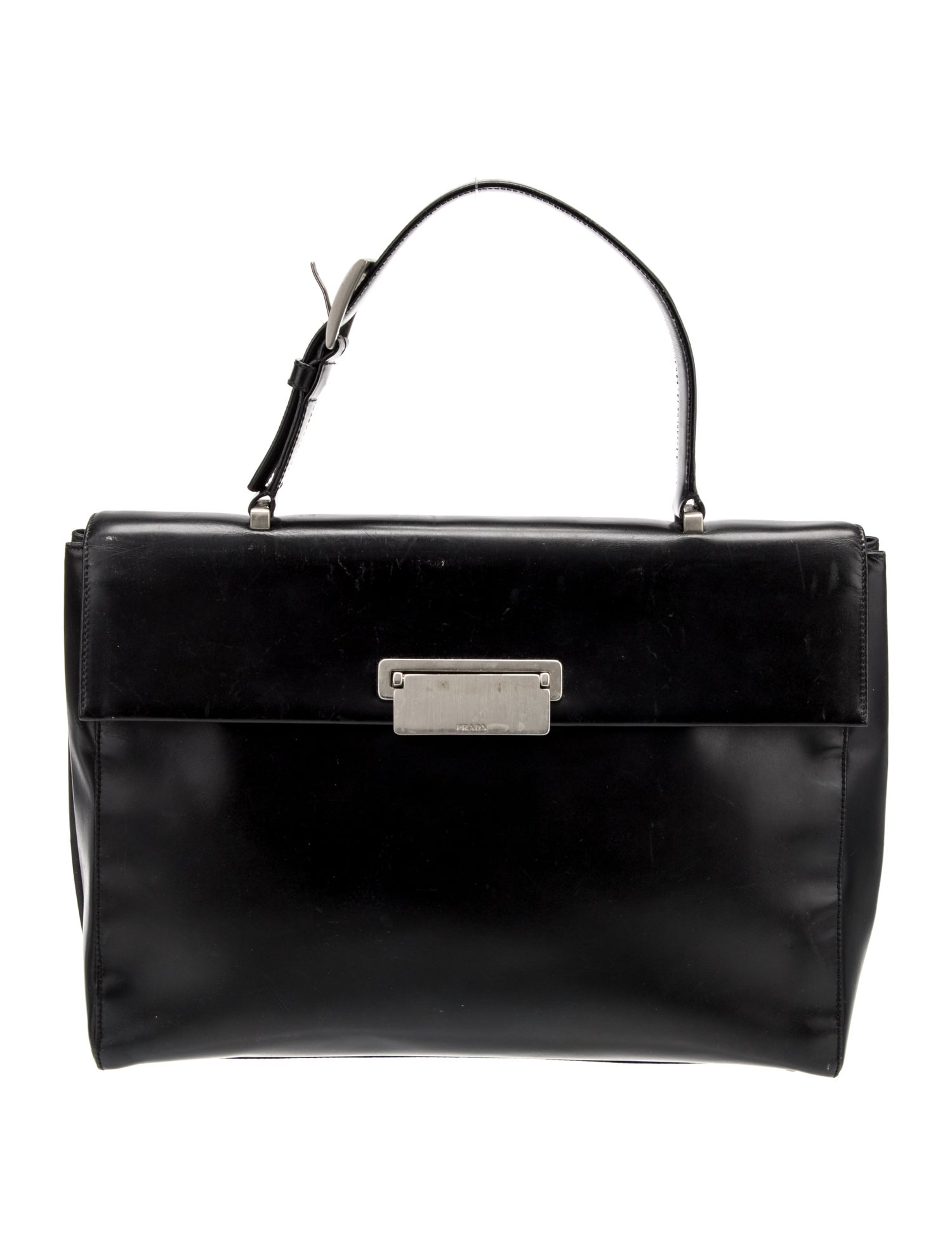 Prada Spazzolato Leather Top Handle Bag