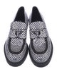Prada Enameled Metal Triangle Crystal Oxfords