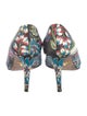 Prada Leather Floral Print Slingback Pumps