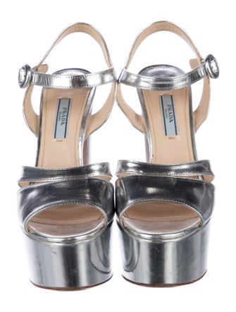 Prada Leather T-Strap Pumps