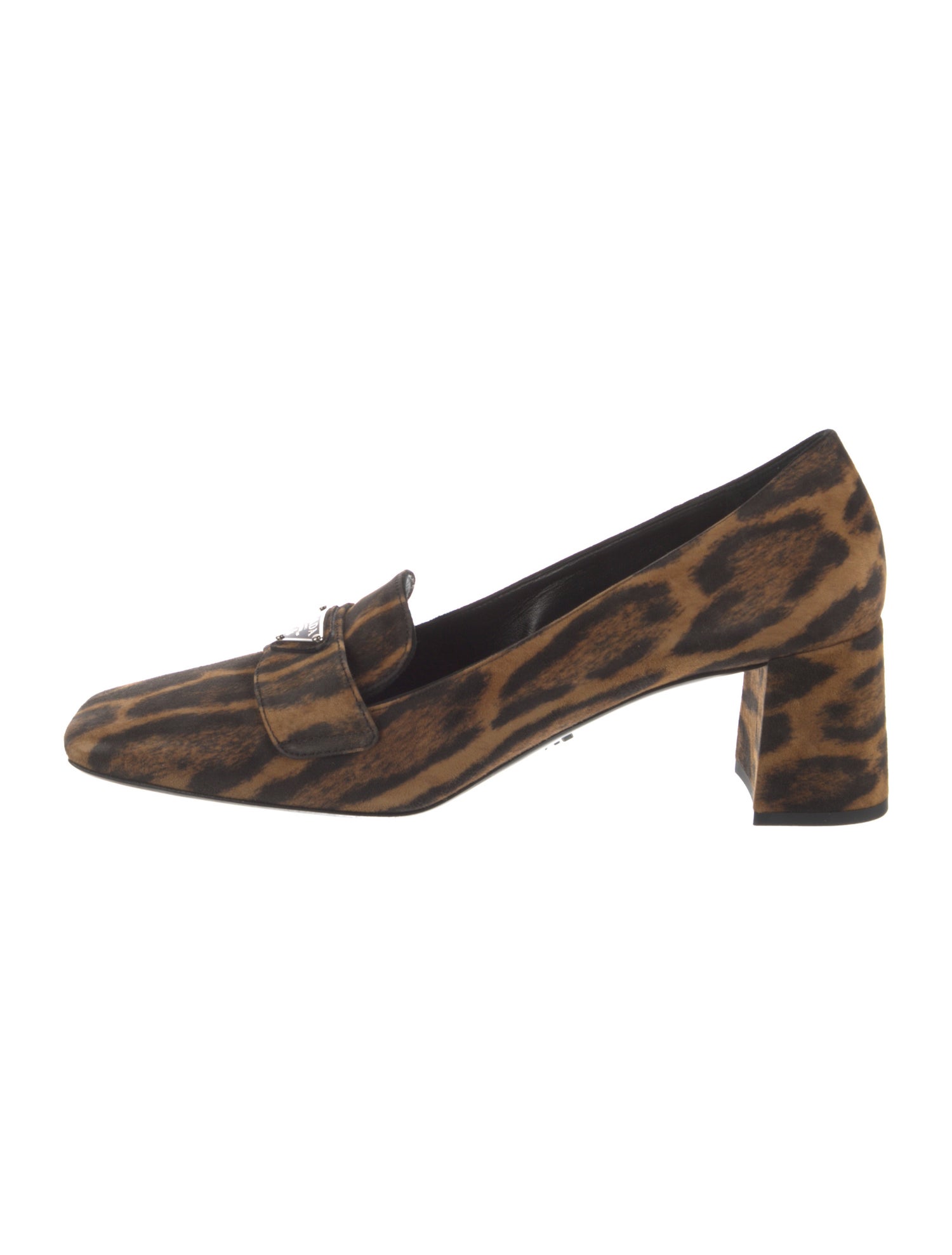プラダ　VERNICE TAFEE NUDO 35 PRADA Vernice Triangle Womens Loafers 35.5 Black 1570719