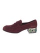 Prada Suede Crystal Embellishments Loafers