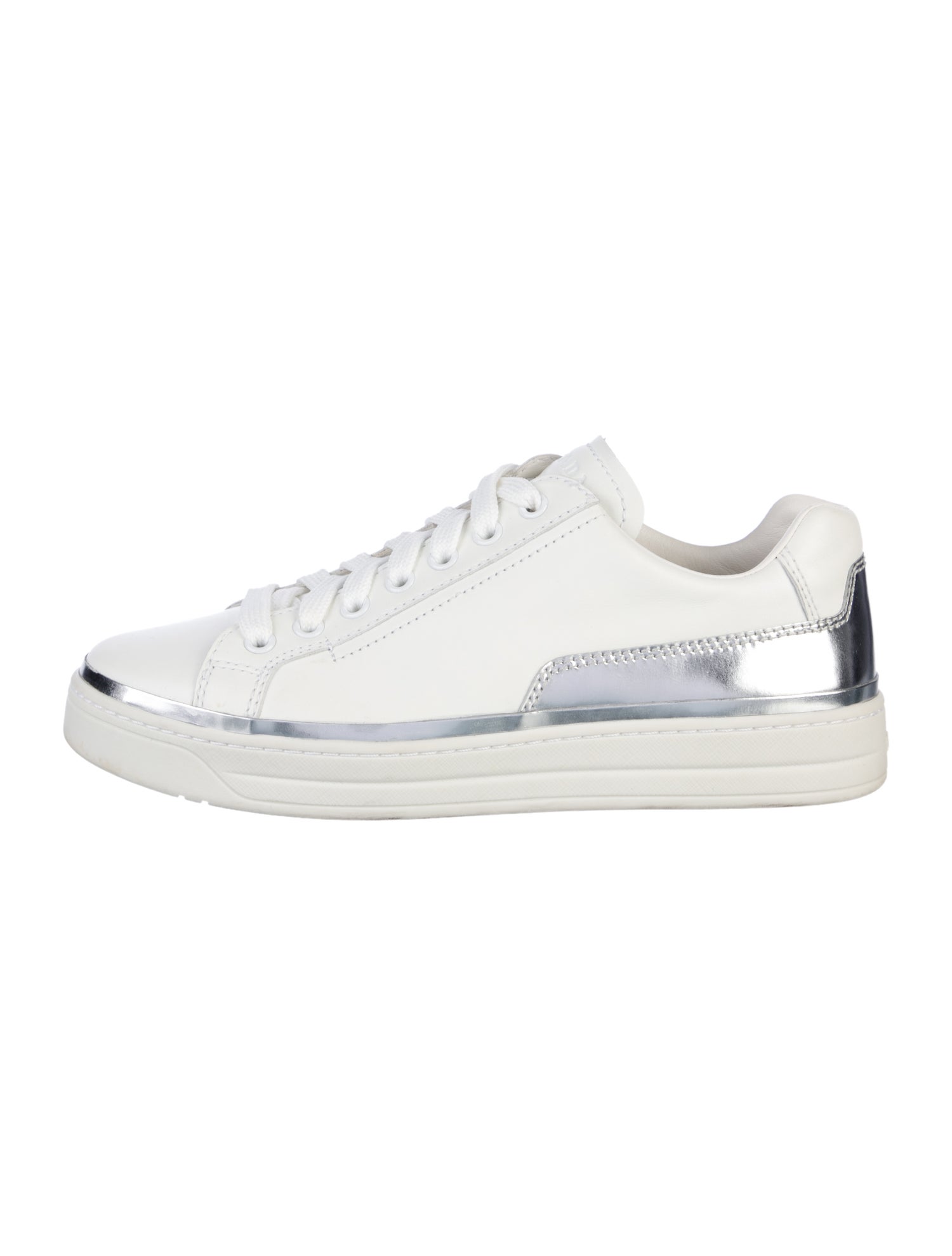 Prada Leather Colorblock Pattern Sneakers