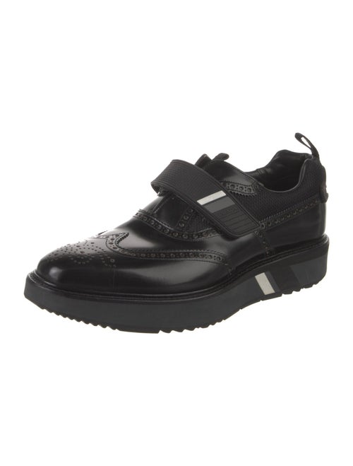 Prada Leather Lasercut Accents Monk Straps