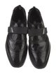 Prada Leather Lasercut Accents Monk Straps