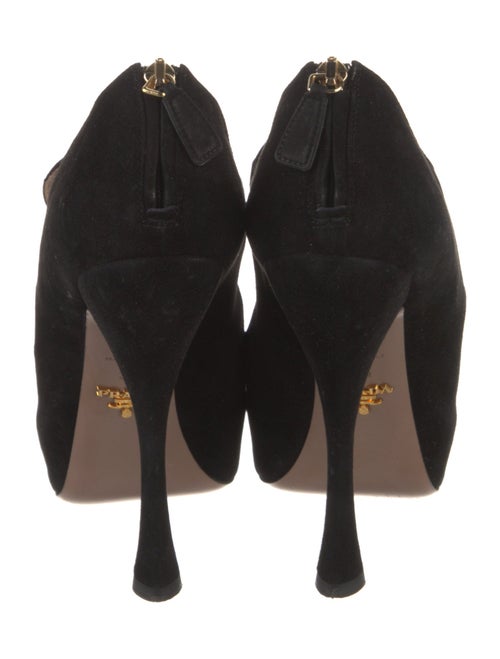 Prada Suede Keyhole Accent Pumps