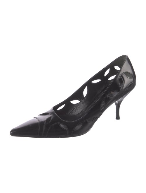 Prada Patent Leather Patterned Pumps