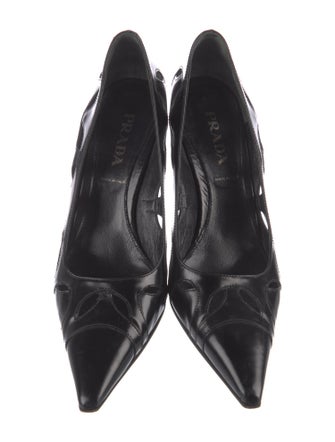 Prada Patent Leather Patterned Pumps