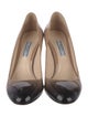 Prada Patent Leather Colorblock Pattern Pumps