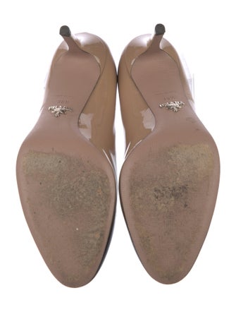 Prada Patent Leather Colorblock Pattern Pumps
