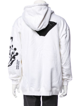 Prada 2021 Enameled Metal Triangle Hoodie