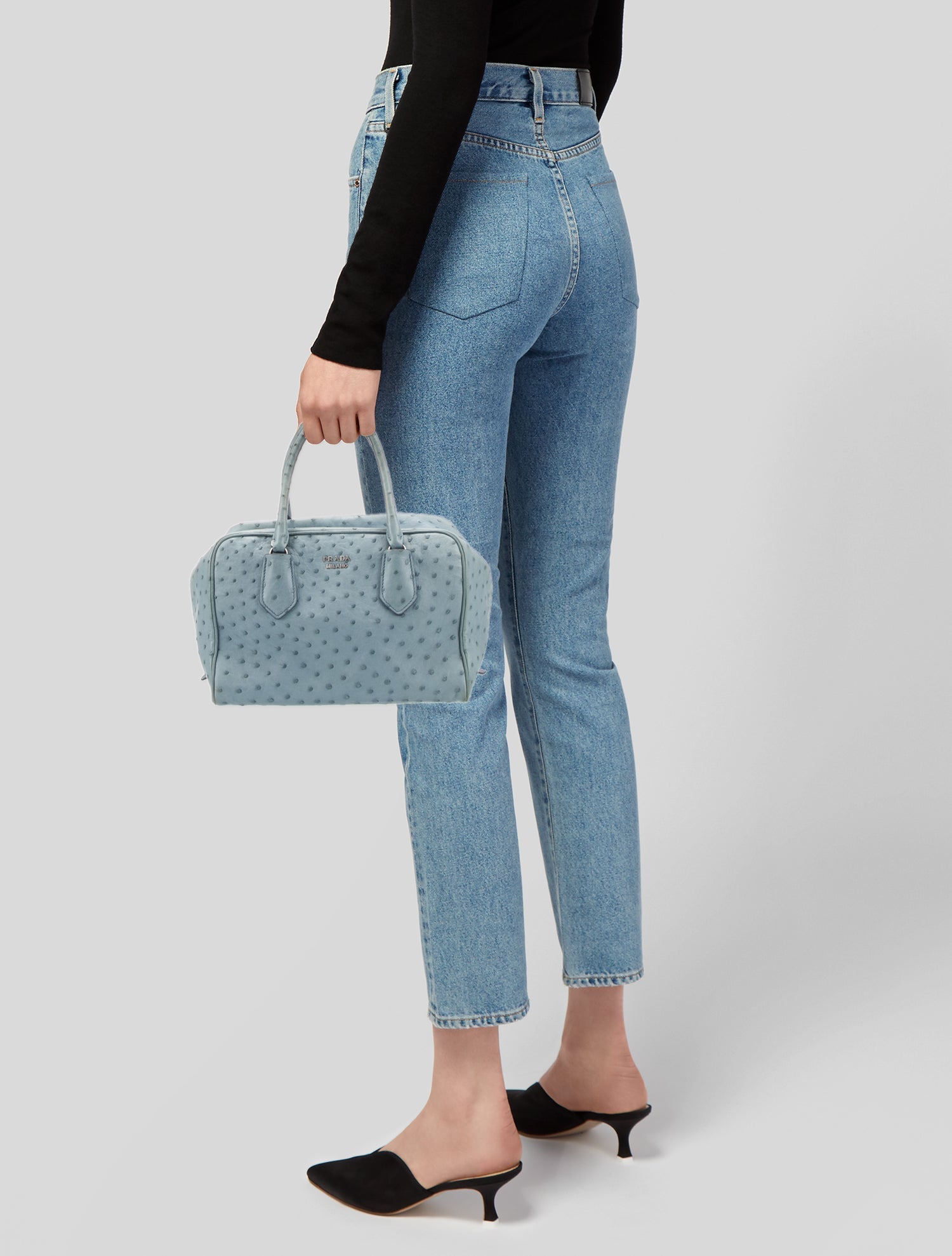 Prada Ostrich Inside Medium