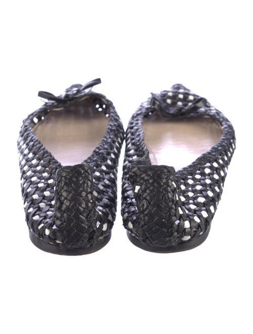 Prada Leather Patterned Flats