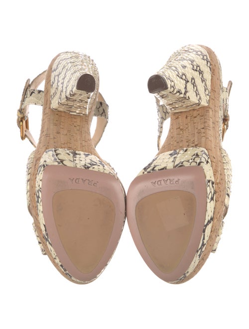 Prada Snakeskin Animal Print Slingback Pumps