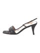 Prada Canvas Sequin Embellishments Slingback Sandals