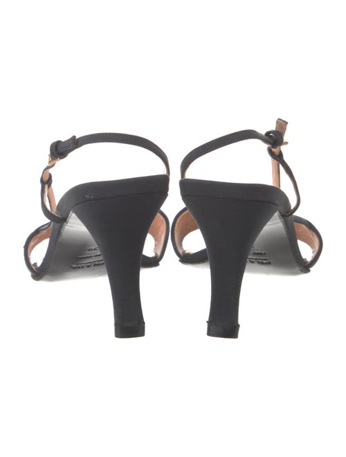 Prada Canvas Sequin Embellishments Slingback Sandals