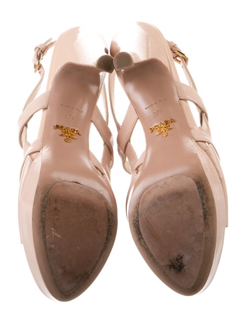 Prada Patent Leather Slingback Sandals