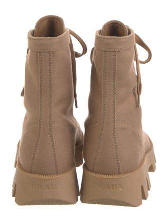 Prada Canvas Combat Boots