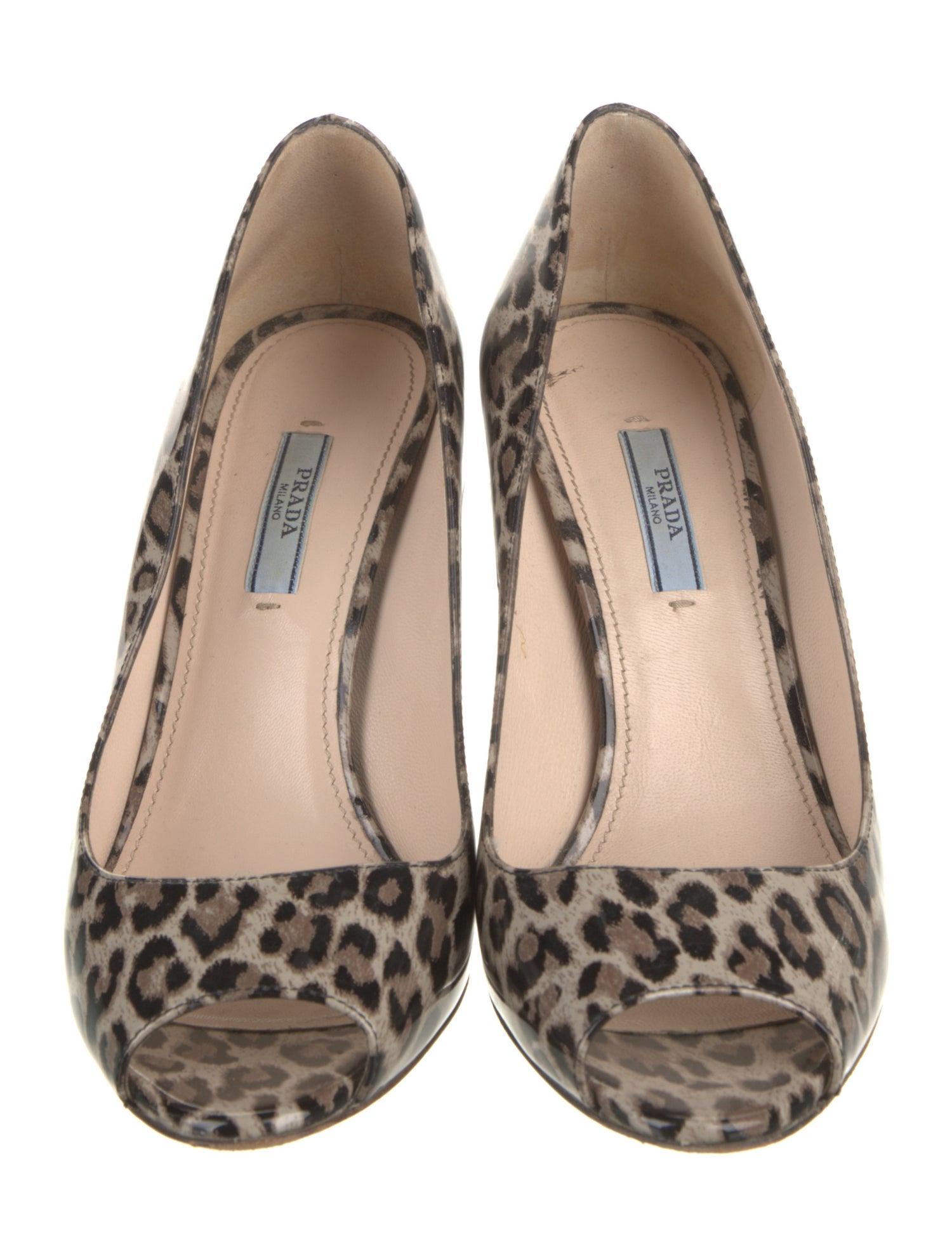 Prada Patent Leather Animal Print Pumps
