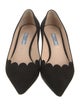 Prada Suede Scalloped Accent Pumps
