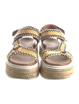 Prada Leather Printed Espadrilles