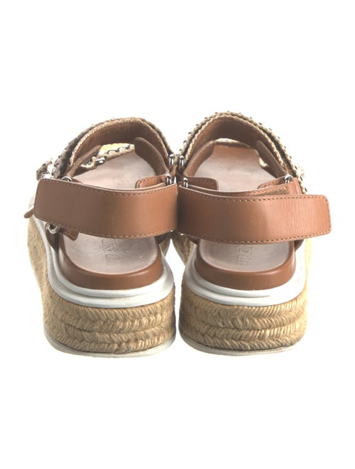 Prada Leather Printed Espadrilles