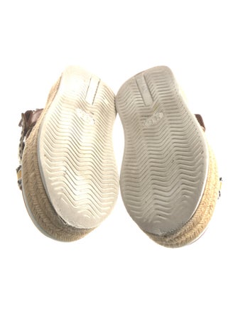 Prada Leather Printed Espadrilles