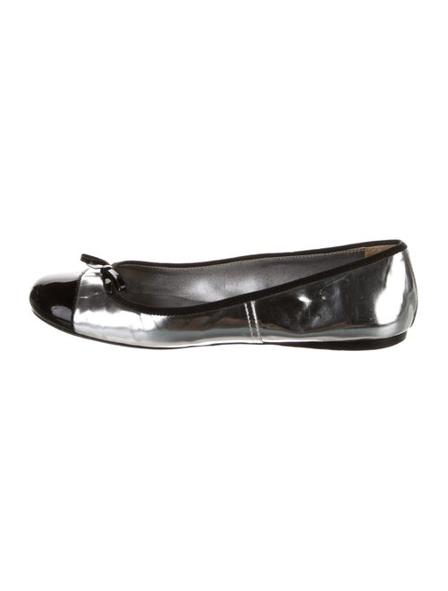 Prada Leather Colorblock Pattern Ballet Flats