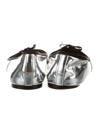 Prada Leather Colorblock Pattern Ballet Flats